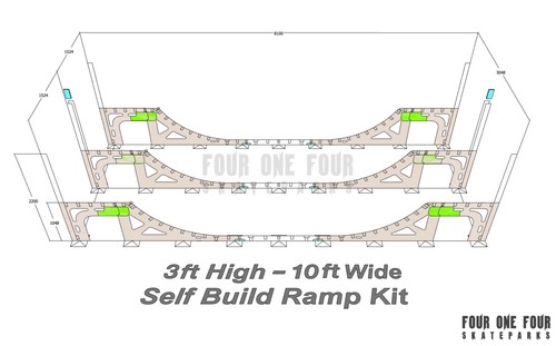 Skate ramp halfpipe - halfpipe, side